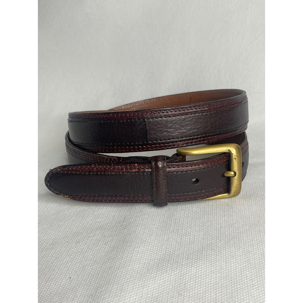Johnston & Murphy Aniline Kipskin Shoulders Belt Handcrafted Size 32 (30"- 34")